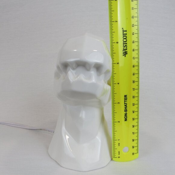 Dinosaur Head 7” Tall Night Light White Ceramic T-Rex Tyrannosaurus - Picture 5 of 11